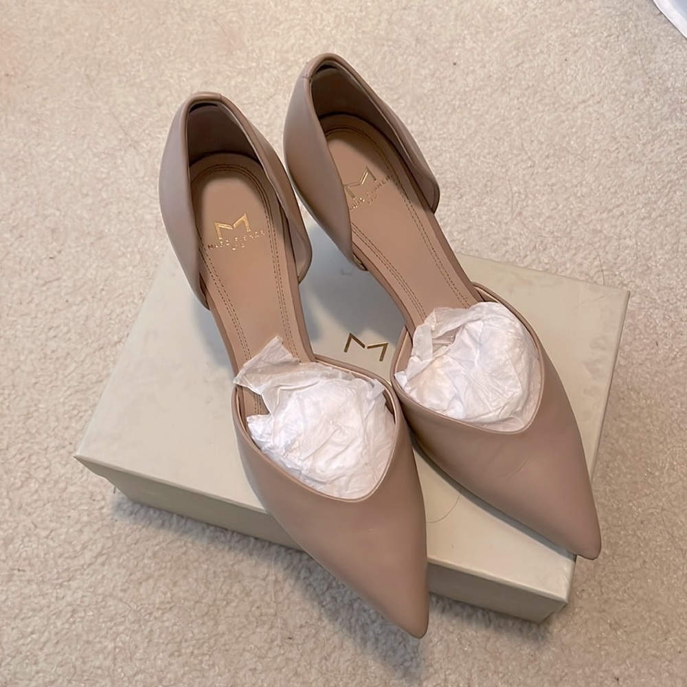 NWT Marc Fisher LTD Tammy Light Natural Leather Size 7.5